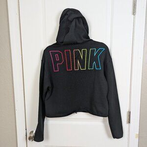PINK Victoria's Secret | Rainbow Logo Crop Hoodie Size Small